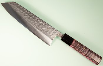 Tadafusa Orca Wa-Bunka 185mm Hammered SLD rot stabilisiert/dunkles Bffelhorn