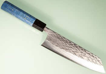 Tadafusa Orca Wa-Bunka 185mm Hammered SLD blau stabilisiert/dunkles Bffelhorn