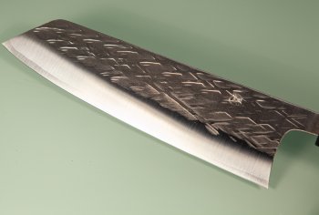 Tadafusa Orca Wa-Bunka 185mm Hammered SLD blau stabilisiert/dunkles Bffelhorn