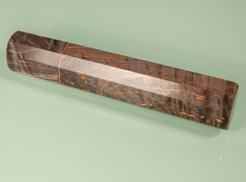 Messergriff 3-teilig octagonal gelb/schwarz stabilisiert mit Ring