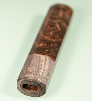 Messergriff 3-teilig octagonal gelb/schwarz stabilisiert mit Ring