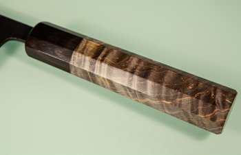 Takeo Murata Aogami 1 Wa-Santoku 165mm gelb/schwarz stabilisiert Bffelhorn