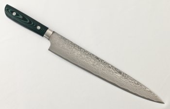 Takeshi Saji Sujihiki 270mm polish green Micarta