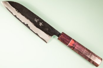 Takeo Murata Aogami 1 Wa-Santoku 165mm violett stabilisiert mit Ring