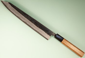 Hatsukokoro Kumokage AO2 Kuro Dama Wa-Sujihiki 255mm Teak