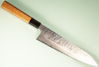 Hatsukokoro Ginyo Silver 3 Tsuchime Damascus Wa-Gyuto 215mm Teak