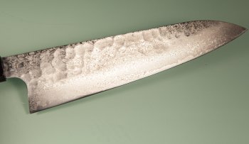 Hatsukokoro Ginyo Silver 3 Tsuchime Damascus Wa-Gyuto 215mm Teak