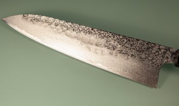 Hatsukokoro Ginyo Silver 3 Tsuchime Damascus Wa-Gyuto 215mm Teak