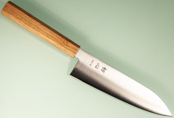 Hatsukokoro VG-5 Hayabusa Wa-Santoku 180mm Oak