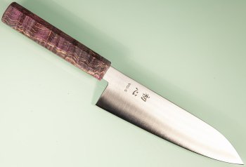 Hatsukokoro VG-5 Hayabusa Wa-Santoku 180mm violett stabilisiert