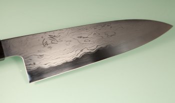 Hatsukokoro Komorebi Damascus Blue1 Wa-Santoku 180mm