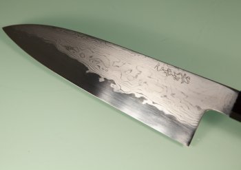 Hatsukokoro Komorebi Damascus Blue1 Wa-Santoku 180mm