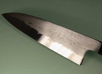 Hatsukokoro Komorebi Damascus Blue1 Wa-Santoku 180mm