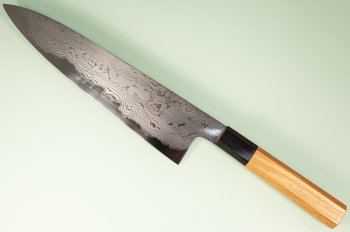 Hatsukokoro Komorebi Damascus Blue1 Wa-Gyuto 215mm