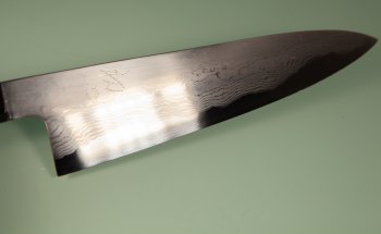 Hatsukokoro Komorebi Damascus Blue1 Wa-Gyuto 215mm