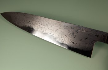 Hatsukokoro Komorebi Damascus Blue1 Wa-Gyuto 215mm