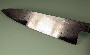 Hatsukokoro Komorebi Damascus Blue1 Wa-Gyuto 215mm