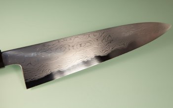 Hatsukokoro Komorebi Damascus Blue1 Wa-Gyuto 250mm