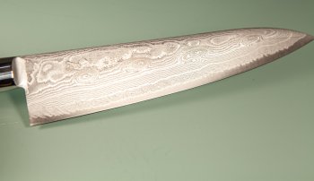 Kiya Hamono SG2 Suminagashi Damascus Gyuto 215mm