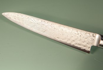 Kiya Hamono SG2 Suminagashi Damascus Petty 130mm