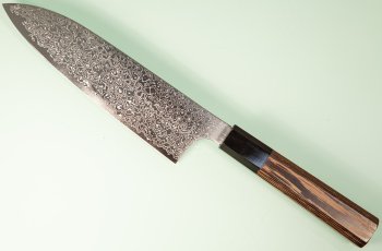 Hatsukokoro Saihyo SG2 Damascus Wa-Santoku 175mm