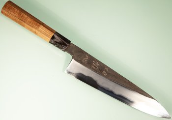 Hatsukokoro Yoake Blue1 Kurouchi Wa-Gyuto 215mm Teak