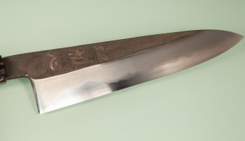 Hatsukokoro Yoake Blue1 Kurouchi Wa-Gyuto 215mm Teak