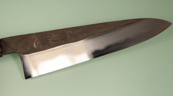 Hatsukokoro Yoake Blue1 Kurouchi Wa-Gyuto 215mm Teak