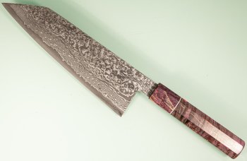 Tanaka R2 Suminagashi Wa-Monster-Bunka 200mm violett stabilisiert mit Ring