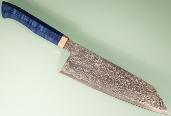 Tanaka R2 Suminagashi Wa-Monster-Bunka 200mm blue curved