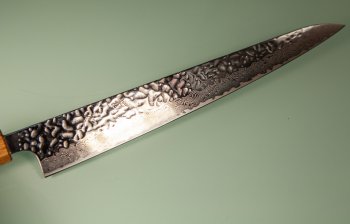 Tsunehisa AUS10 Tsuchime Damascus Wa-Sujihiki 275mm Oak