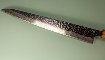 Tsunehisa AUS10 Tsuchime Damascus Wa-Sujihiki 275mm Oak