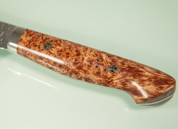 Nigara R2 Satin Tsuchime Kiritsuke 200mm Maplewood