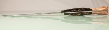 Nigara R2 Satin Tsuchime Santoku 170mm Maplewood/Resin Nr.2