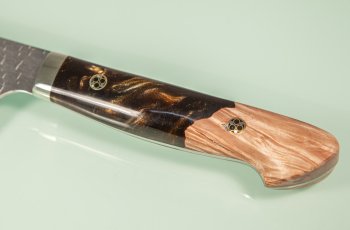 Nigara R2 Satin Tsuchime Santoku 170mm Maplewood/Resin Nr.2