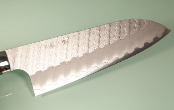 Nigara R2 Satin Tsuchime Santoku 170mm Maplewood/Resin Nr.2
