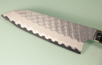 Nigara R2 Satin Tsuchime Santoku 170mm Maplewood/Resin Nr.2
