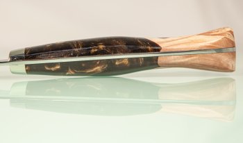 Nigara R2 Satin Tsuchime Santoku 170mm Maplewood/Resin Nr.2
