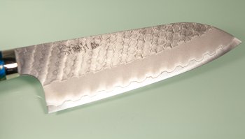 Nigara R2 Satin Tsuchime Santoku 170mm Maplewood/Resin Nr.3