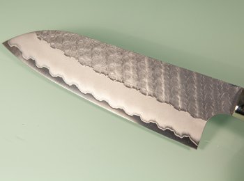 Nigara R2 Satin Tsuchime Santoku 170mm Maplewood/Resin Nr.3