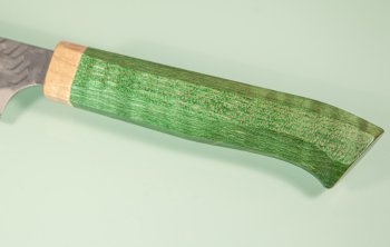 Nigara R2 Satin Tsuchime Wa-Petty 140mm green curved