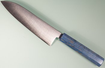 Hatsukokoro Hayabusa SG2 Wa-Santoku 180mm blau stabilisiert