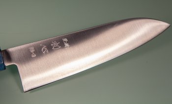 Hatsukokoro Hayabusa SG2 Wa-Santoku 180mm blau stabilisiert