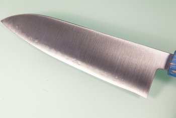 Hatsukokoro Hayabusa SG2 Wa-Santoku 180mm blau stabilisiert