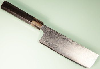 Hatsukokoro Ginyo Silver 3 Damascus Wa-Nakiri 165mm Ebenholz/helles Bffelhorn