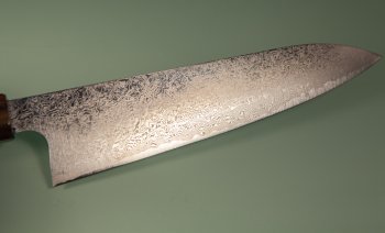 Hatsukokoro Ginyo Silver 3 Damascus Wa-Gyuto 215mm Ebenholz/helles Bffelhorn