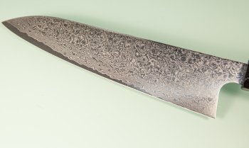 Hatsukokoro Ginyo Silver 3 Damascus Wa-Gyuto 215mm Ebenholz/dunkles Bffelhorn