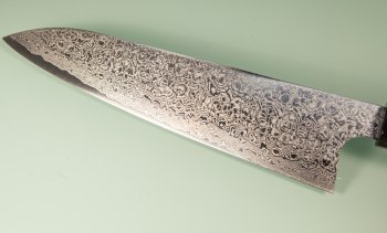Hatsukokoro Ginyo Silver 3 Damascus Wa-Gyuto 215mm Ebenholz/dunkles Bffelhorn