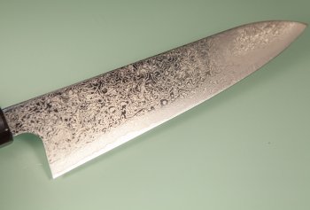 Hatsukokoro Ginyo Silver 3 Damascus Wa-Gyuto 215mm Rosenholz/helles Bffelhorn