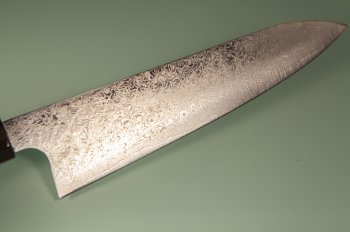 Hatsukokoro Ginyo Silver 3 Damascus Wa-Gyuto 215mm Rosenholz/helles Bffelhorn